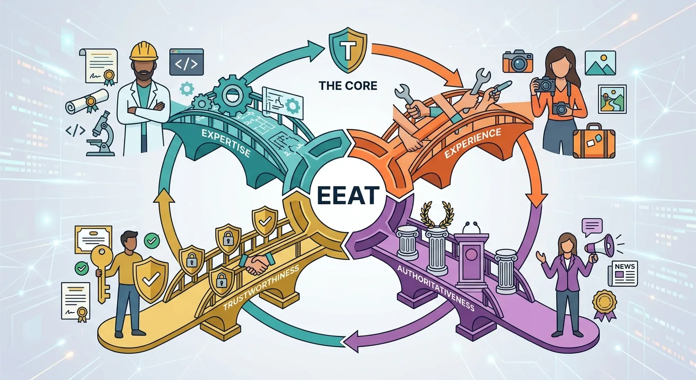 فاکتورهای چهارگانه E-E-A-T به زبان ساده.webp